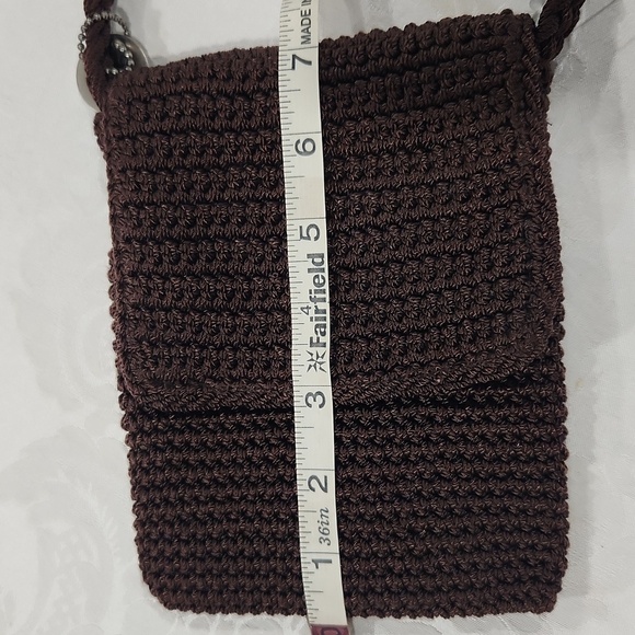The Sak Crochet Crossbody Purse Dark Brown - Picture 8 of 9